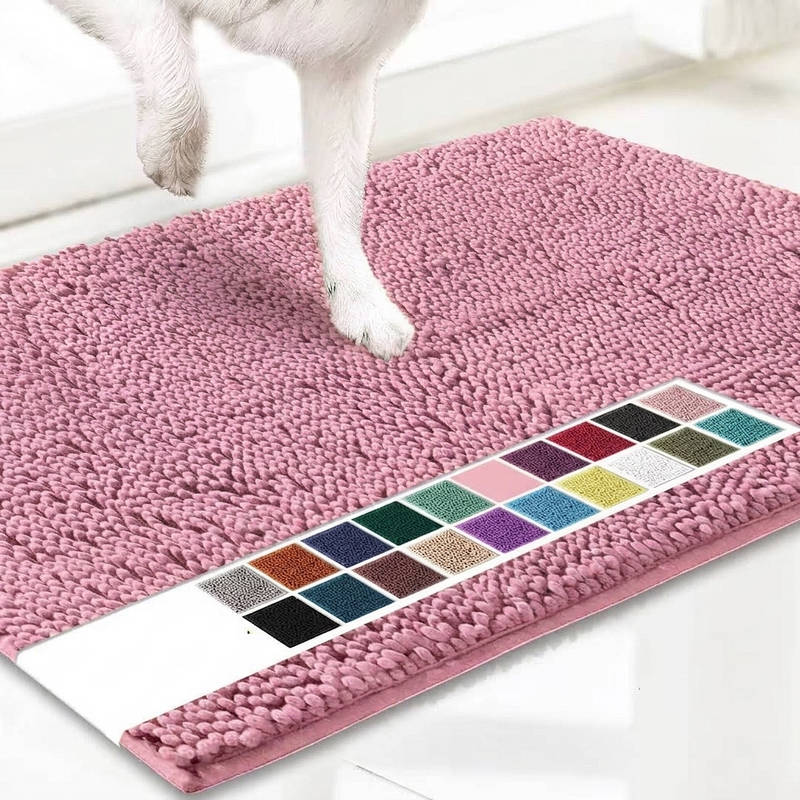 Door Mat Absorbent Chenille Non-Slip Machine Washable