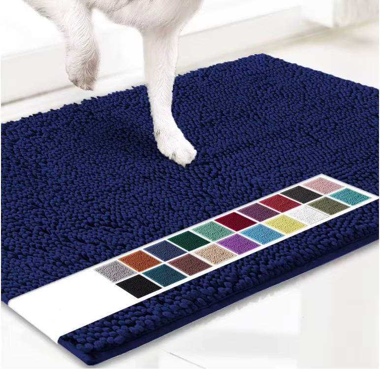 Door Mat Absorbent Chenille Non-Slip Machine Washable