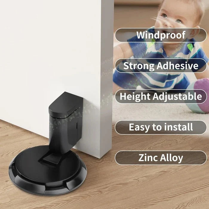 Door Stopper Adjustable Heavy-Door Hold Adhesive or Screw Mount