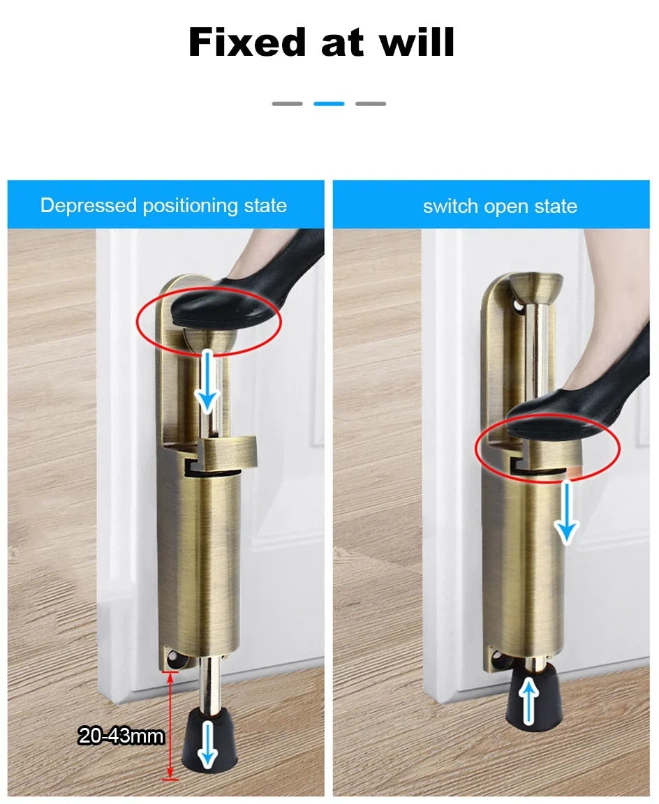 Door Stopper Adjustable Telescopic Heavy-Duty