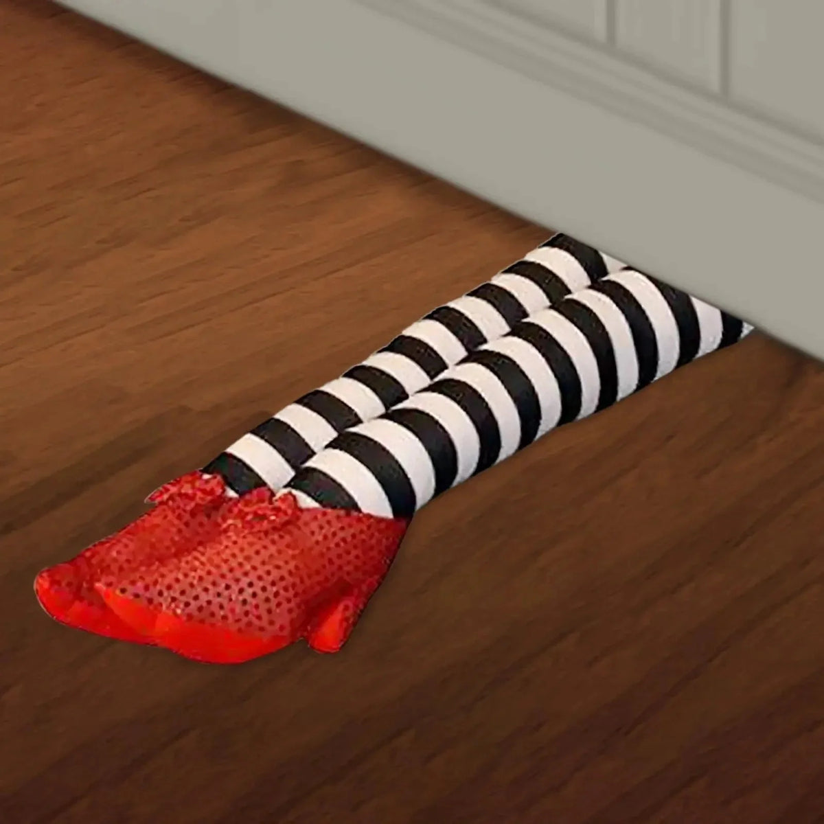 Door Stopper Plush Halloween Striped Legs Sequined Shoes