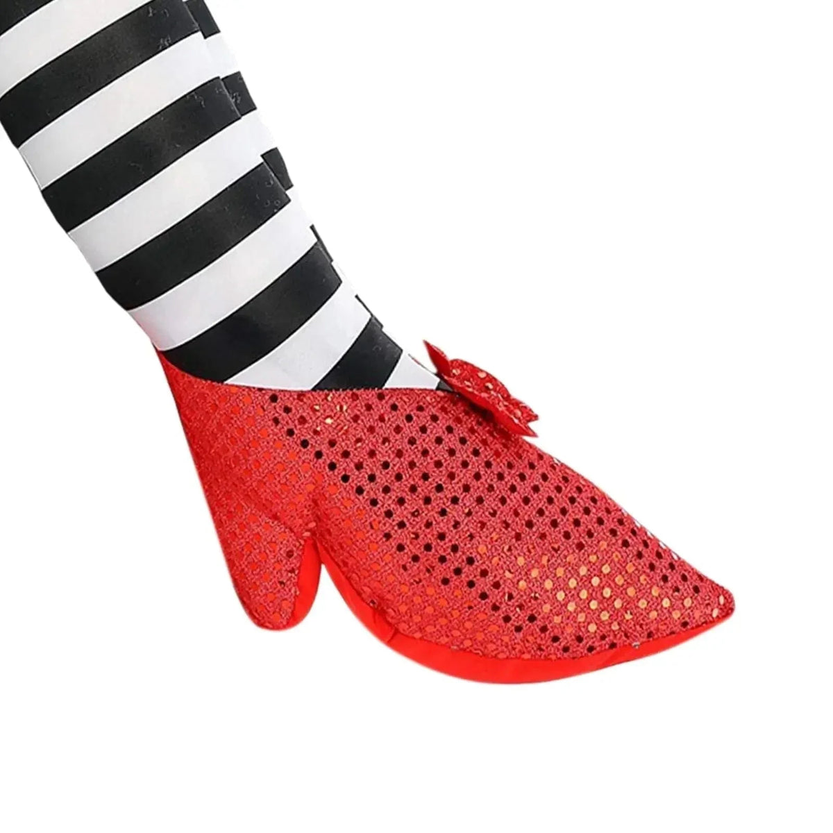 Door Stopper Plush Halloween Striped Legs Sequined Shoes
