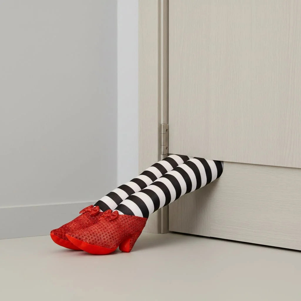 Door Stopper Plush Witch Legs Halloween Decoration