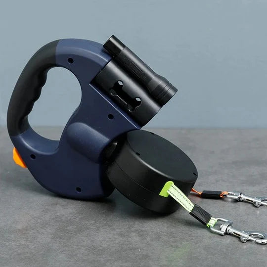 Double Dog Leash Anti-Tangle Swivel Padded Handle