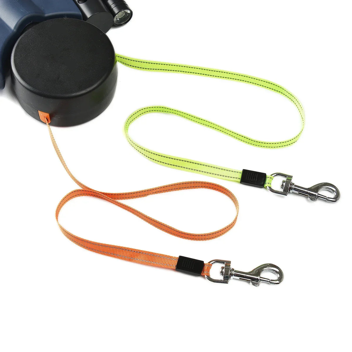 Double Dog Leash Tangle-Free Retractable LED Light