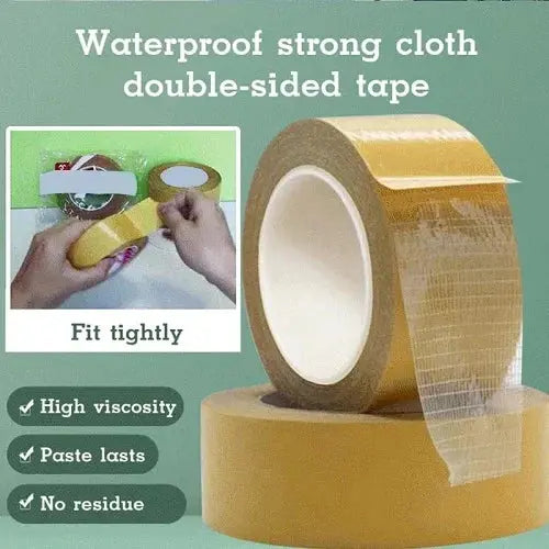 Double-Sided Tape Reinforced Mesh Clear Adhesive 2 Inch x 196 Inch Roll