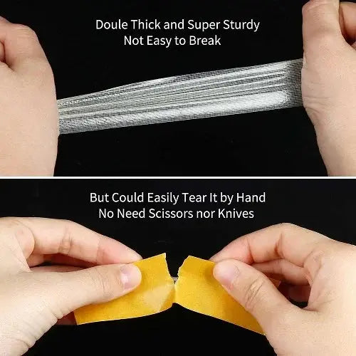 Double-Sided Tape Reinforced Mesh Clear Adhesive 2 Inch x 196 Inch Roll