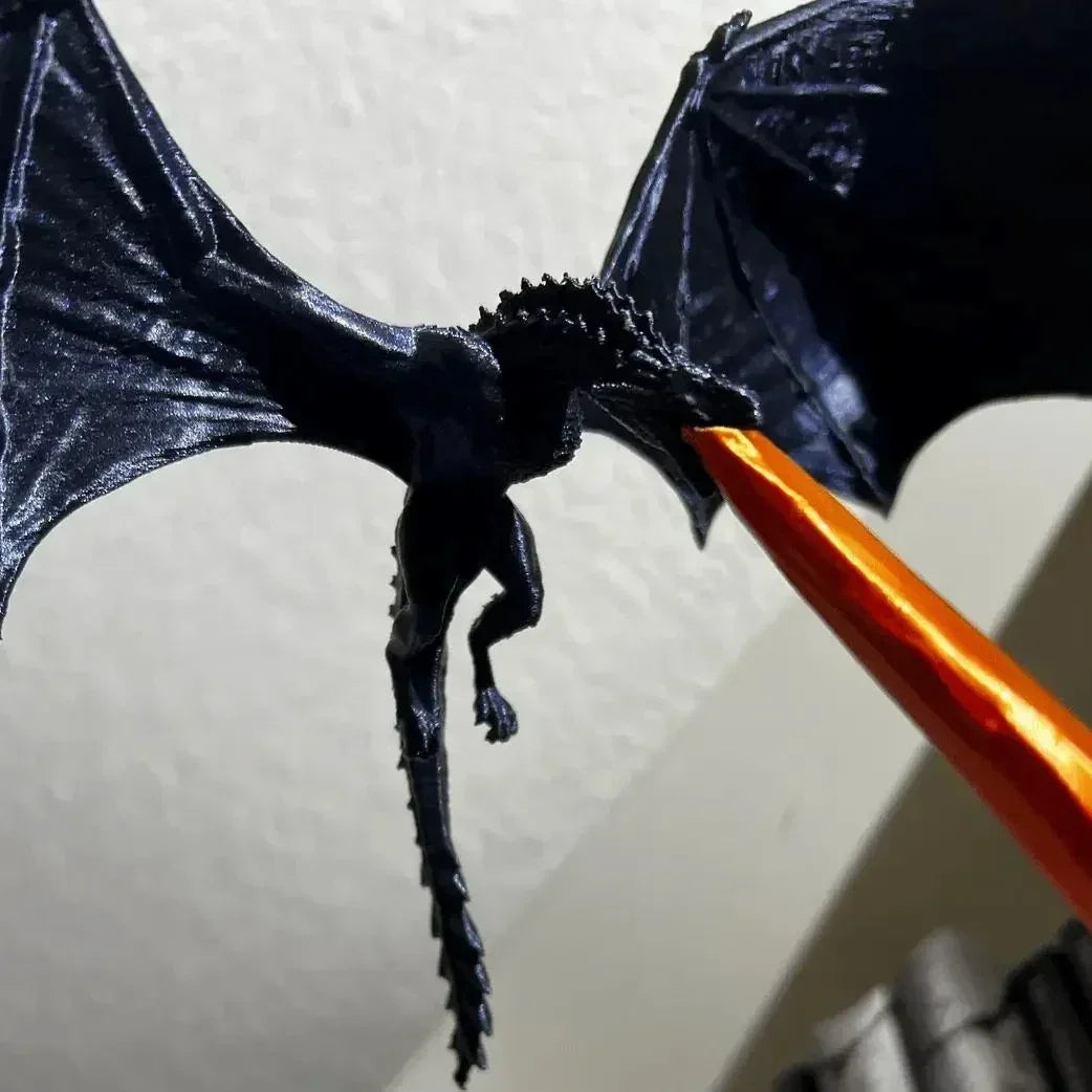 Dragon Bookend Flying Design Iridescent Finish