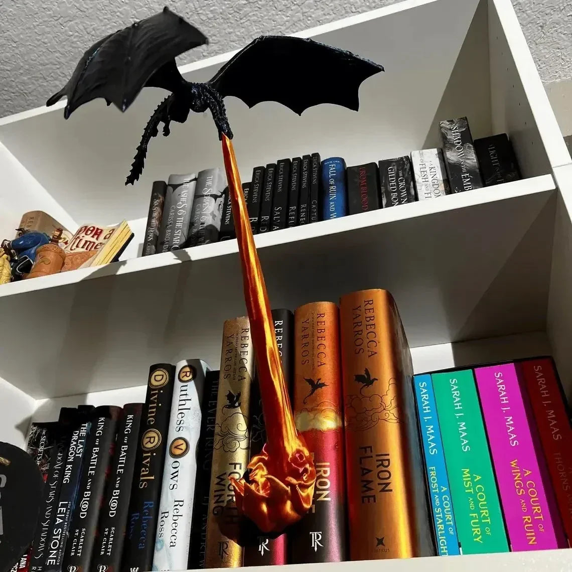 Dragon Bookend Flying Design Iridescent Finish