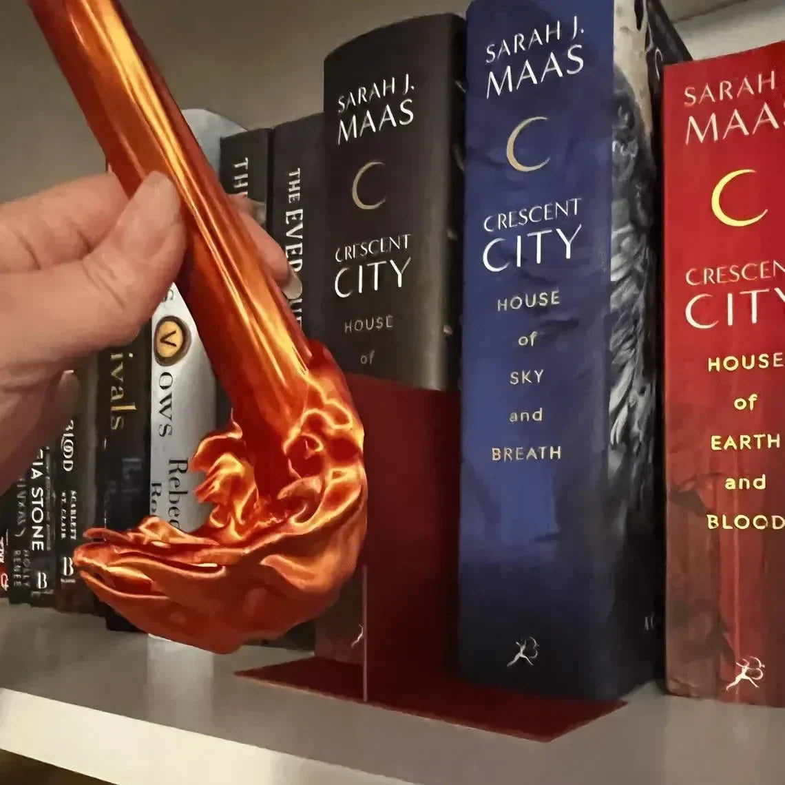 Dragon Bookend Flying Design Iridescent Finish