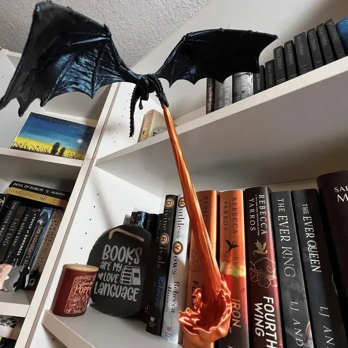 Dragon Bookend Flying Design Iridescent Finish