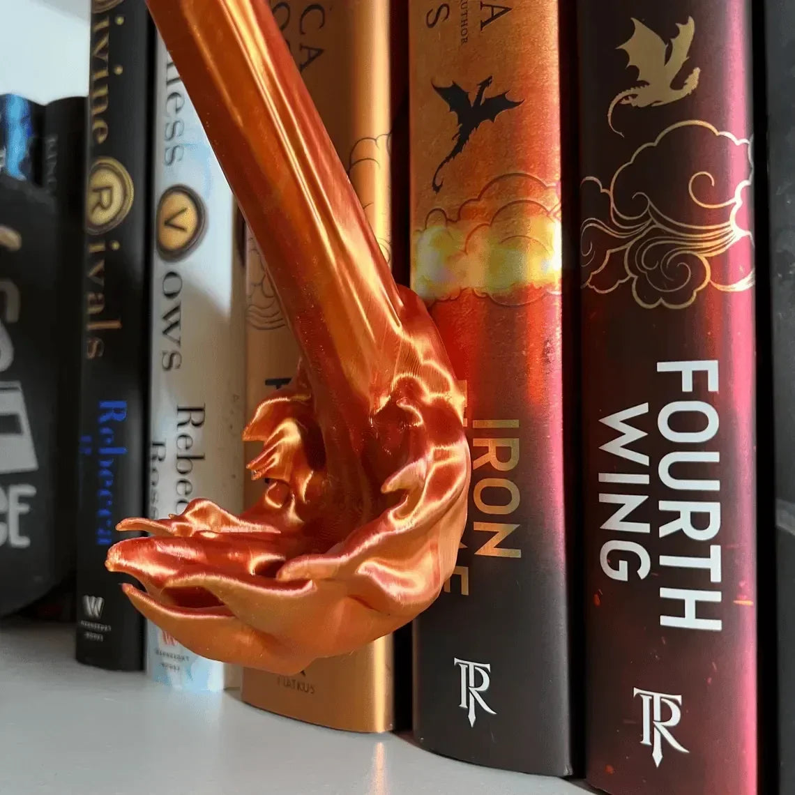 Dragon Bookend Flying Design Iridescent Finish