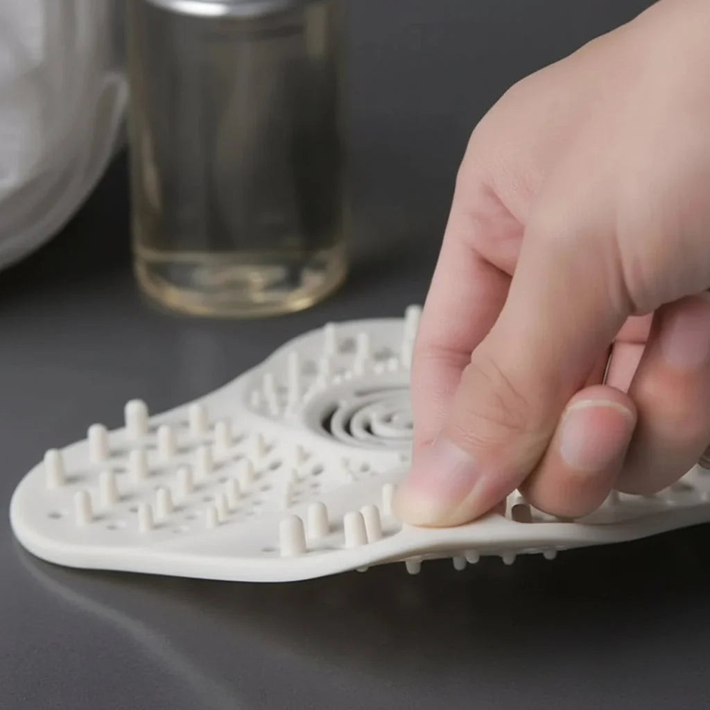 Drain Hair Catcher Rubber Suction Cup Handle