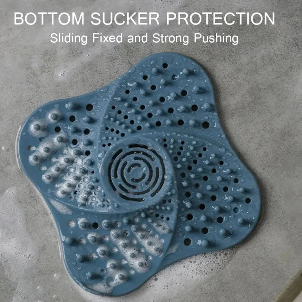 Drain Hair Catcher Rubber Suction Cup Handle