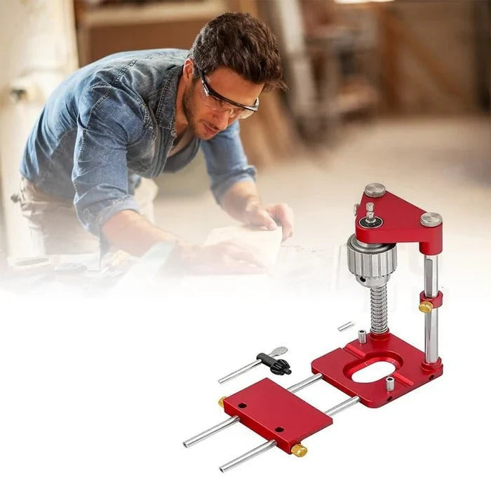 Drill Guide Adjustable 90-Degree Alignment 2-Inch Hole Capacity