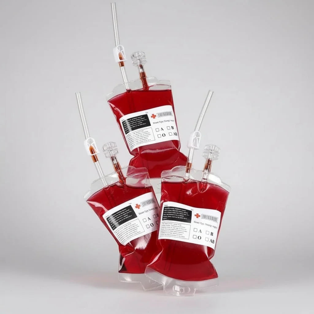 Drink Pouch Set Blood Bag Design Reusable PVC%timeout