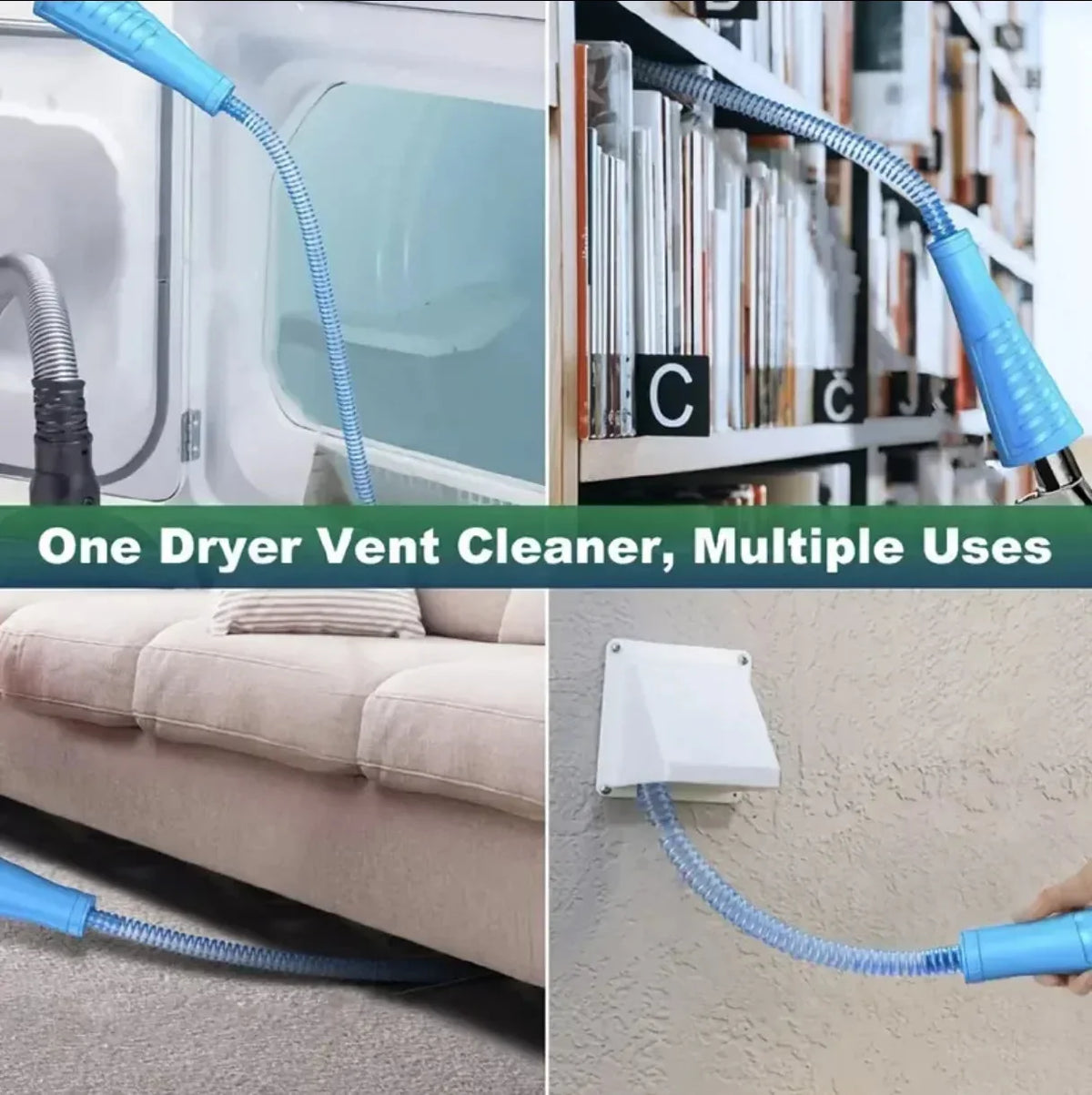 Dryer Vent Cleaner Flexible Vacuum Attachment Universal Fit