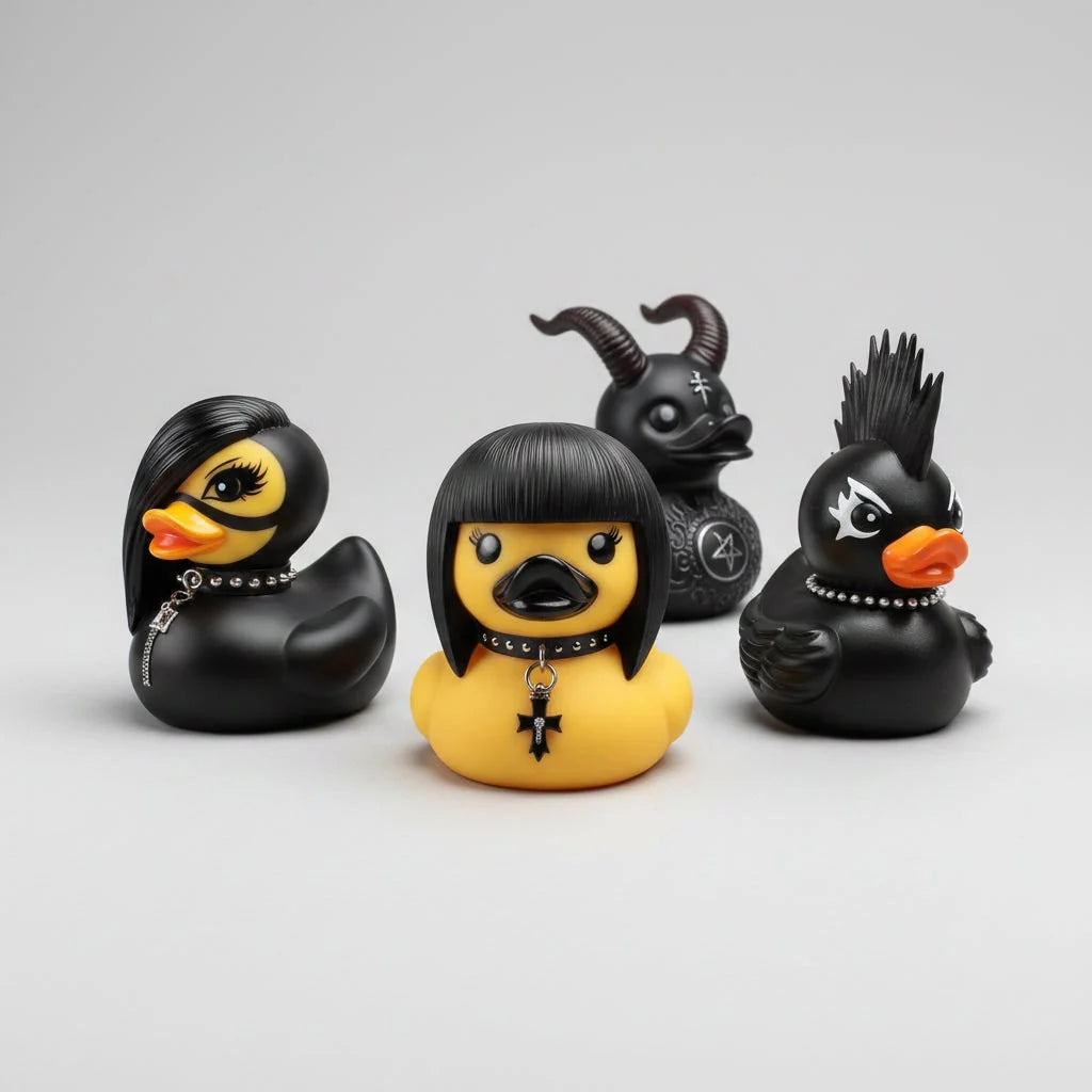 Duck Decoration Devil Horns & Spiked Collar