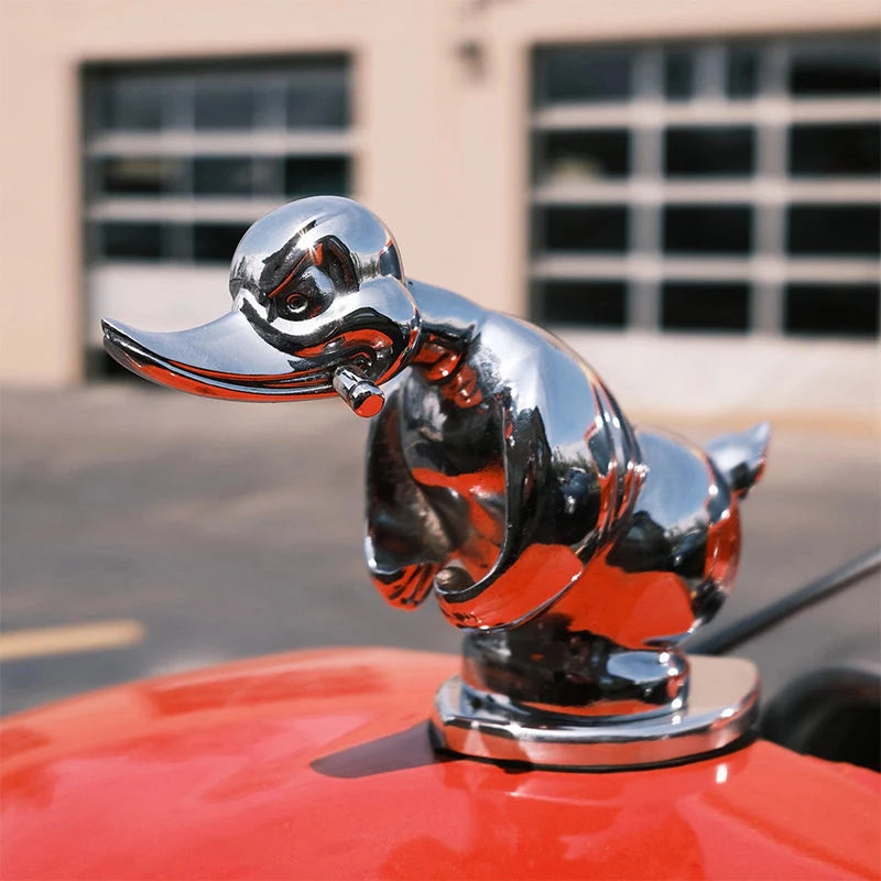 Duck Radiator Emblem Chrome-Plated Pin Mount