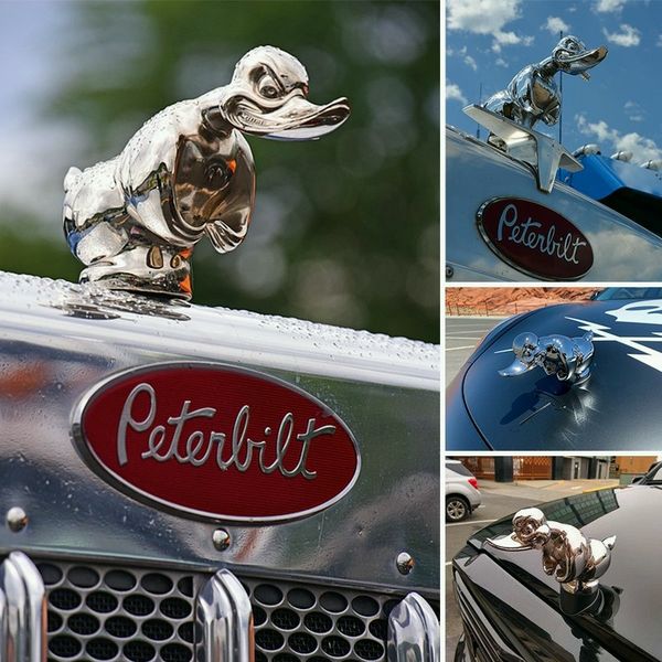 Duck Radiator Emblem Chrome-Plated Pin Mount