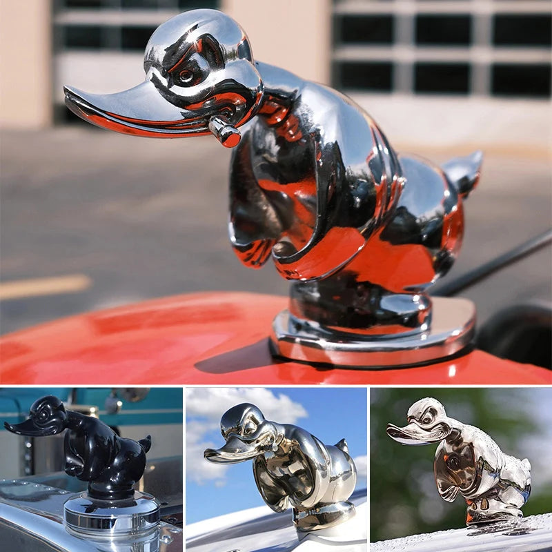 Duck Radiator Emblem Chrome-Plated Pin Mount