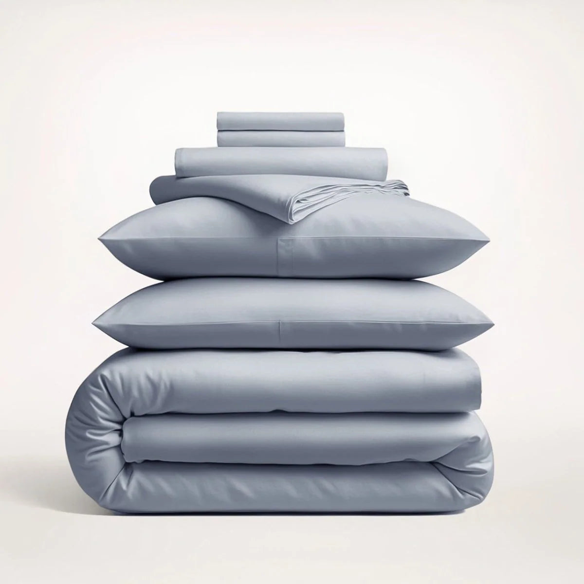 Duvet Cover Set Cotton Sateen Matching Pillowcases Included