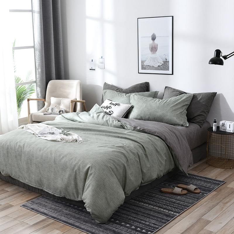 Duvet Cover Set Reversible Brushed Microfiber Wrinkle-Resistant