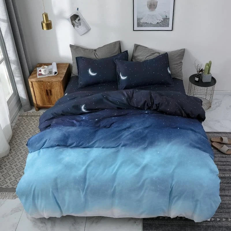 Duvet Cover Set Reversible Brushed Microfiber Wrinkle-Resistant