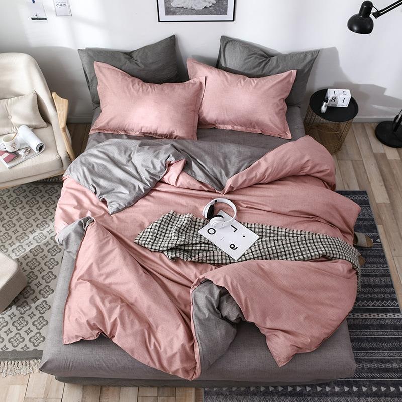 Duvet Cover Set Reversible Brushed Microfiber Wrinkle-Resistant
