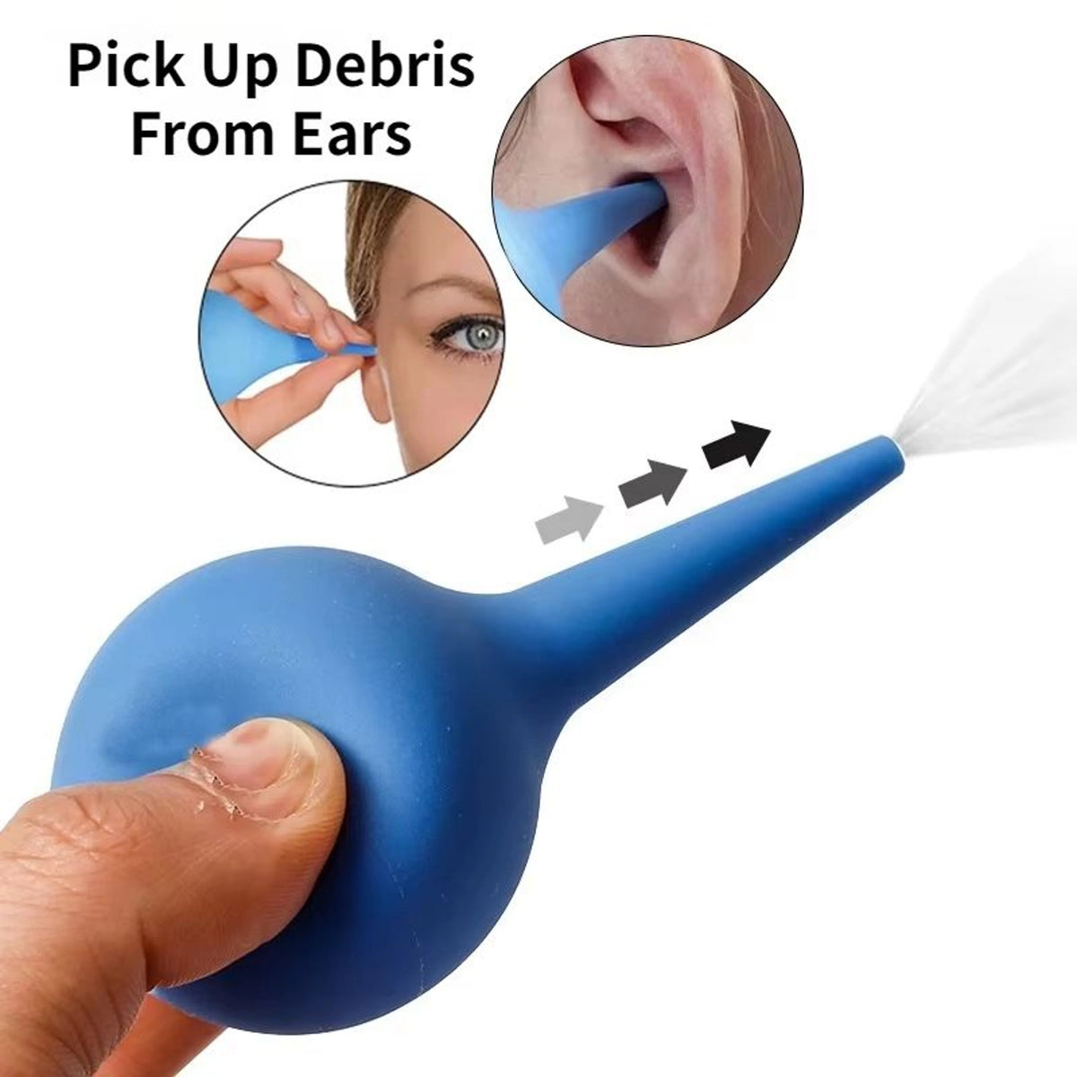Ear Irrigation Kit Soft Tip Syringe & Air Blower