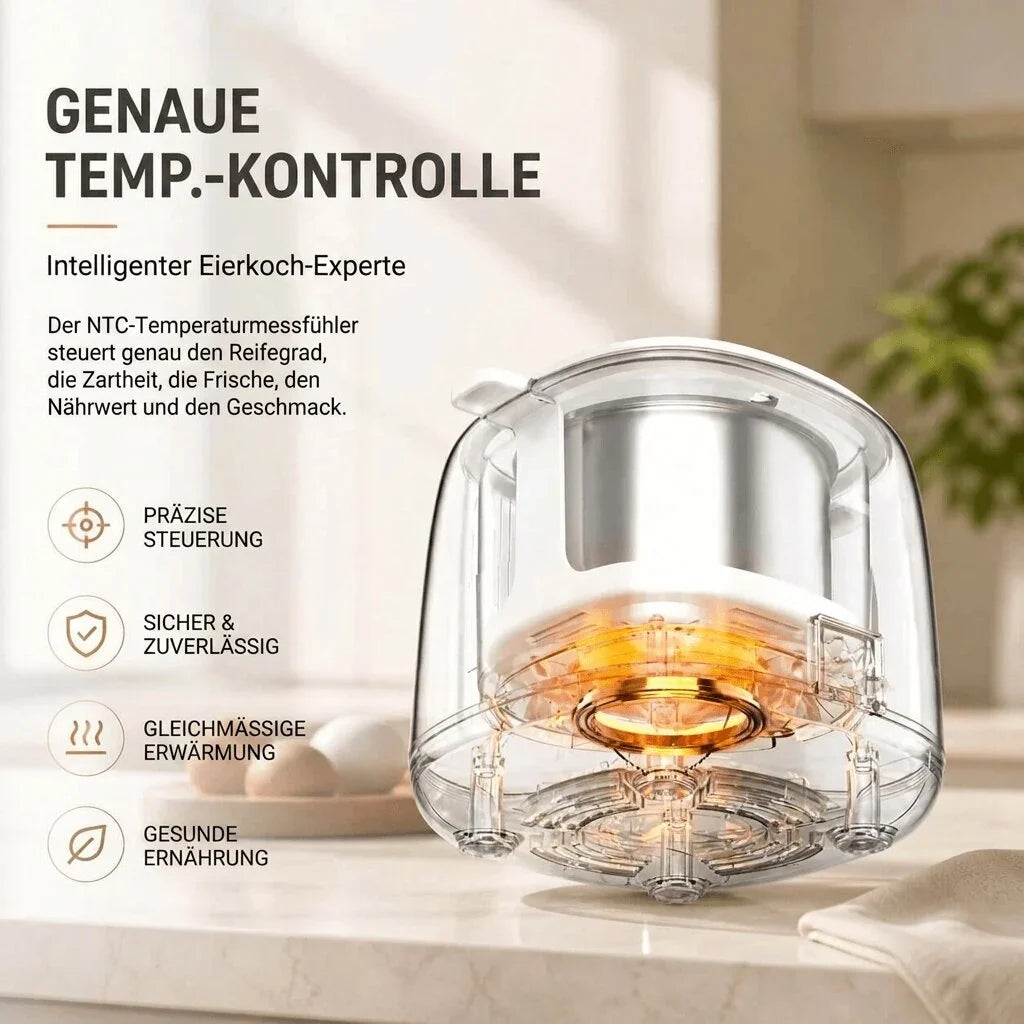 Egg Cooker Electric One-Button Automatic Shutoff Compact