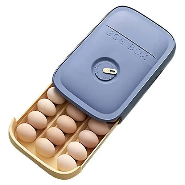 Egg Tray 12-Egg Capacity Rotating Date Dial Stackable Design