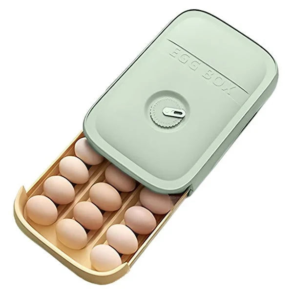 Egg Tray 12-Egg Capacity Rotating Date Dial Stackable Design