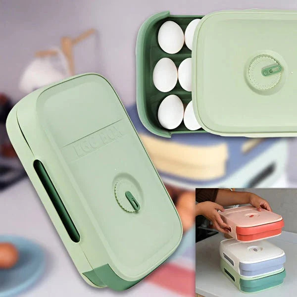 Egg Tray 12-Egg Capacity Rotating Date Dial Stackable Design