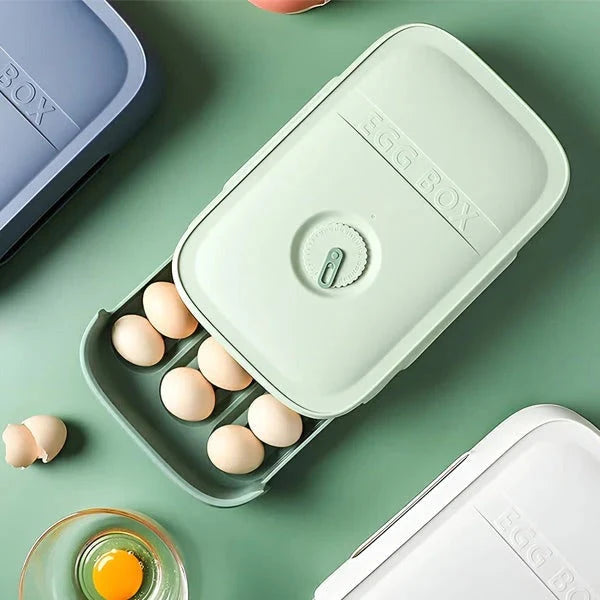 Egg Tray 12-Egg Capacity Rotating Date Dial Stackable Design