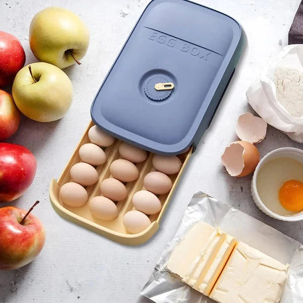 Egg Tray 12-Egg Capacity Rotating Date Dial Stackable Design