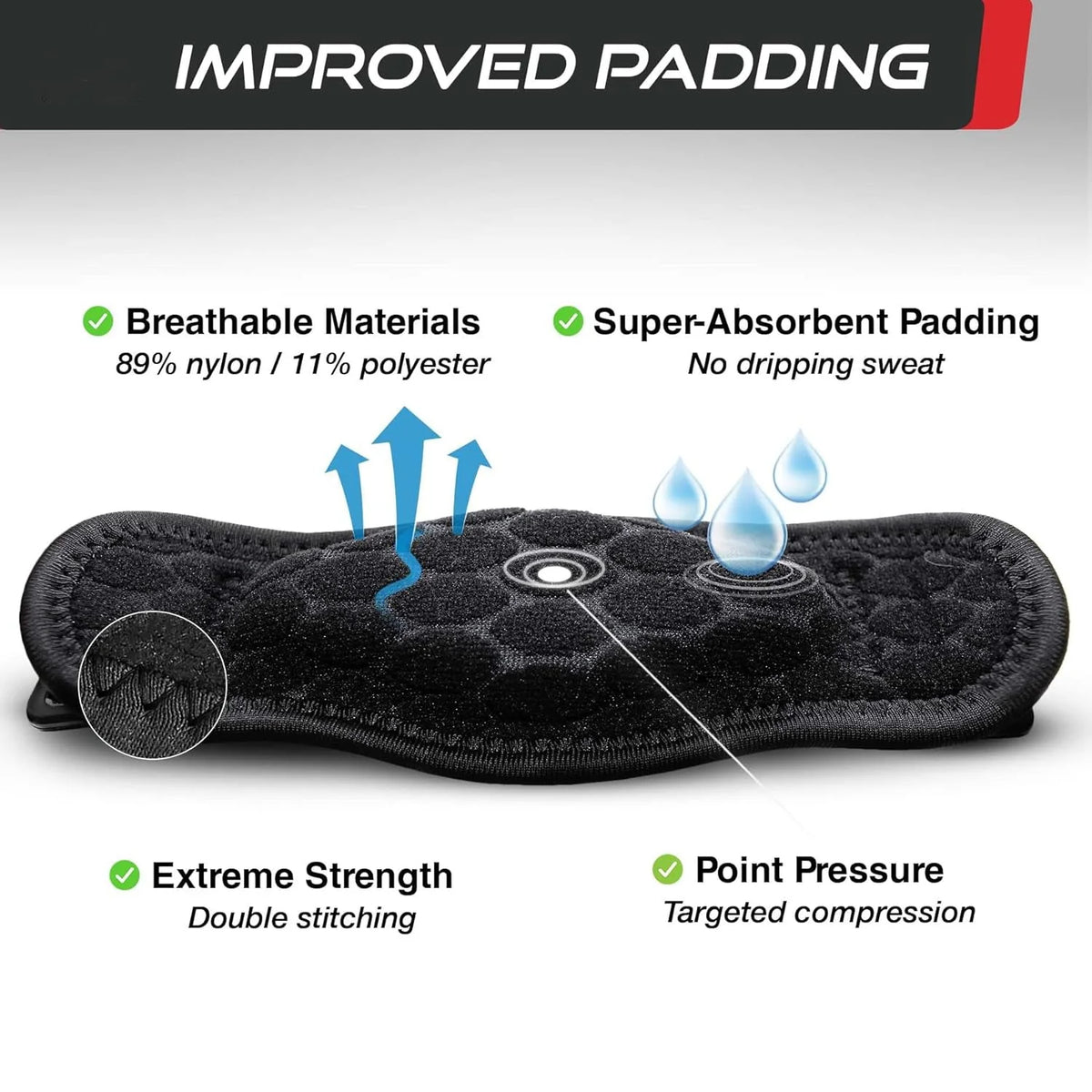Elbow Brace Adjustable Compression Breathable Moisture-Wicking Fabric