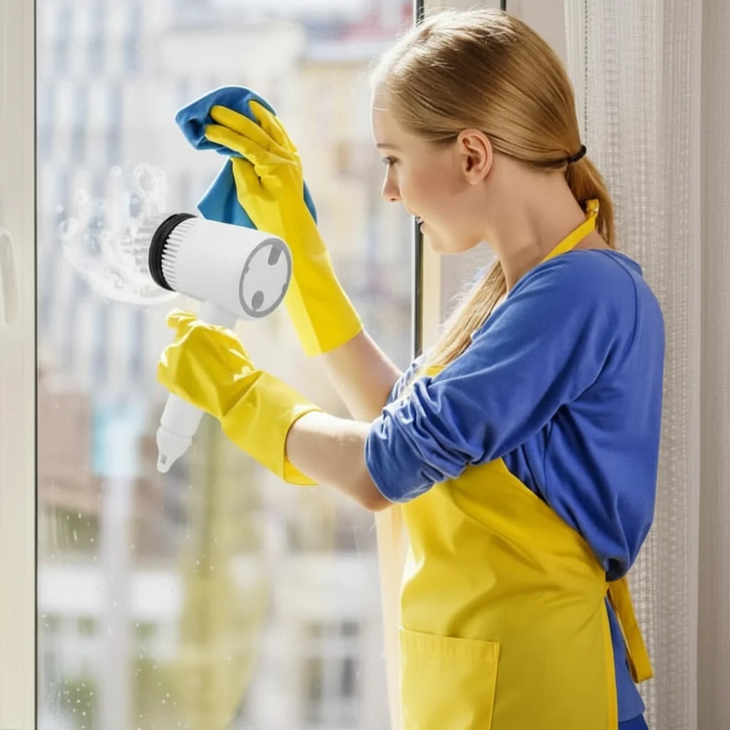 Electric Cleaning Brush Cordless 3-Speed Interchangeable Heads