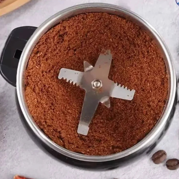 Electric Coffee Grinder Stainless Steel Six Spiral Blades