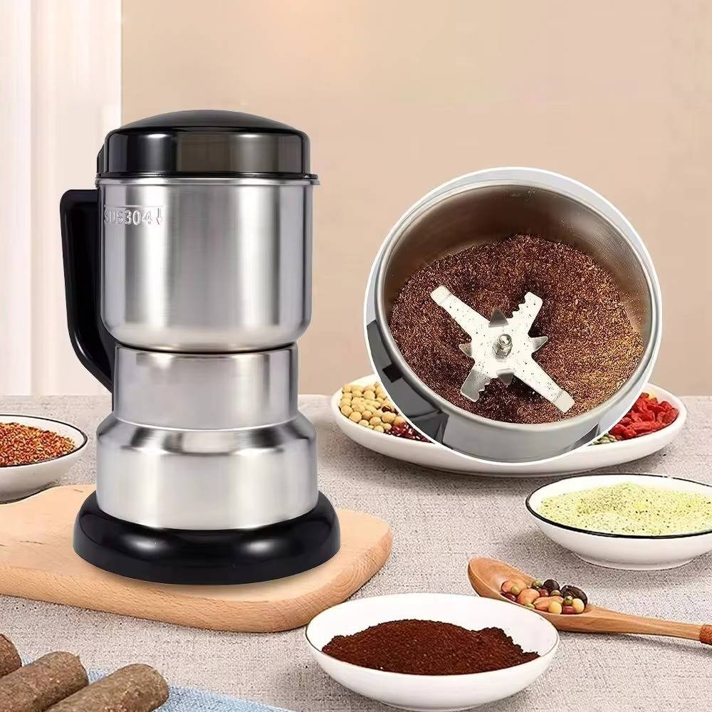 Electric Coffee Grinder Stainless Steel Six Spiral Blades