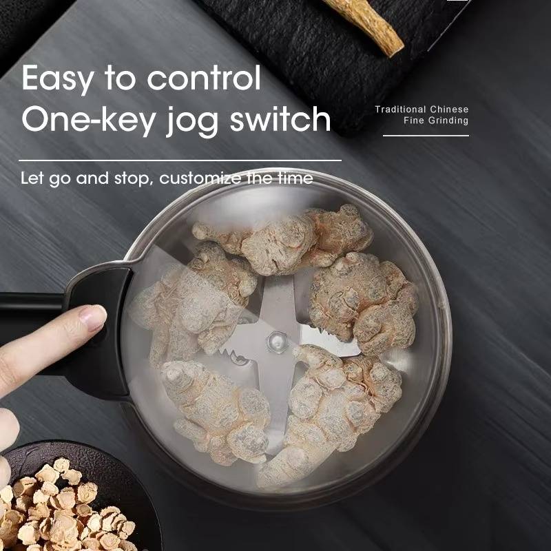 Electric Coffee Grinder Stainless Steel Six Spiral Blades