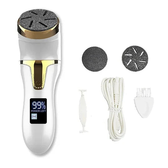 Electric Foot File Callus Remover Quartz Head Built-In Vacuum Waterproof