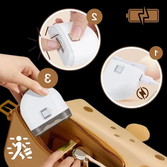 Electric Nail Clipper Dual Speed Automatic Grinding LED Light