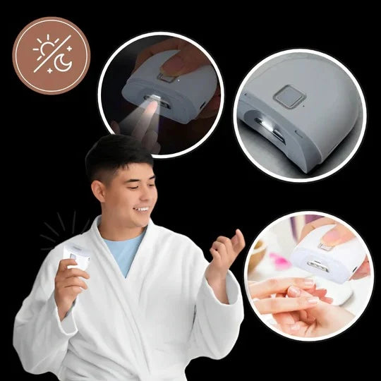 Electric Nail Clipper Dual Speed Automatic Grinding LED Light