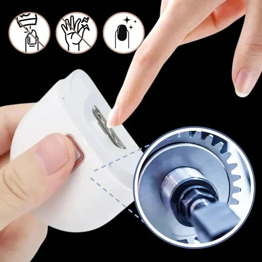 Electric Nail Clipper Dual Speed Automatic Grinding LED Light