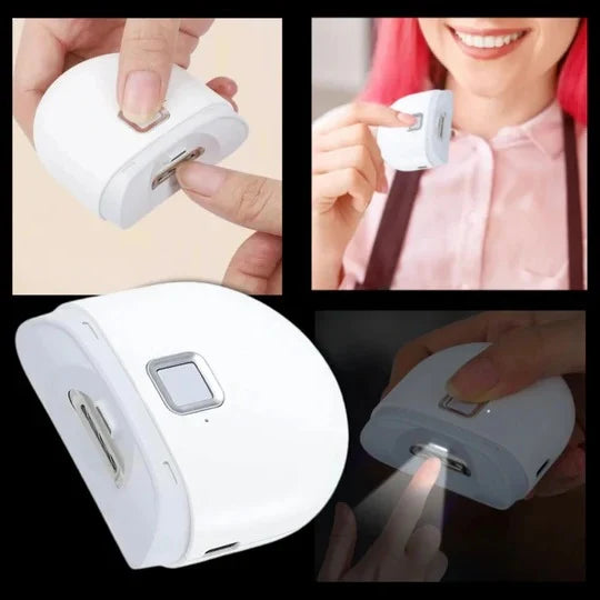 Electric Nail Clipper Dual Speed Automatic Grinding LED Light