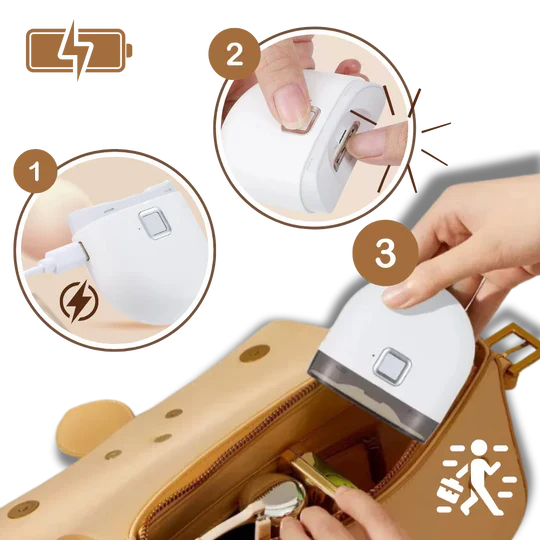 Electric Nail Clipper Dual-Speed Cordless Portable 4-Hour Battery Life
