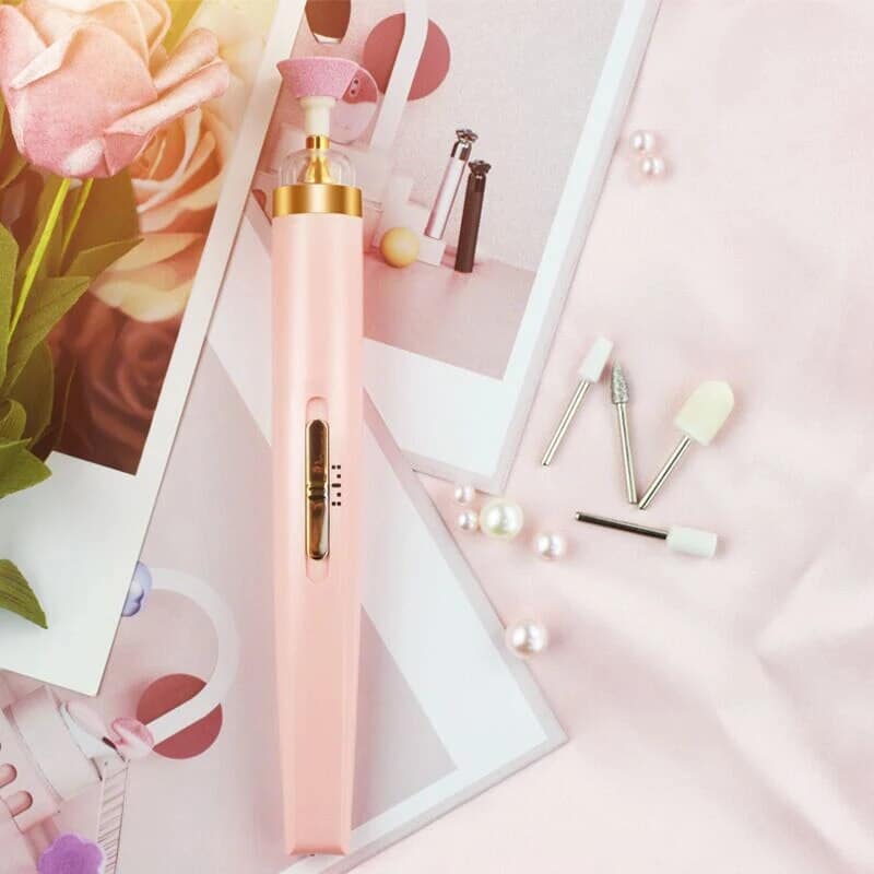 Electric Nail File Rechargeable With LED Light and Five Bits