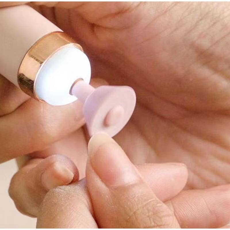 Electric Nail File Rechargeable With LED Light and Five Bits