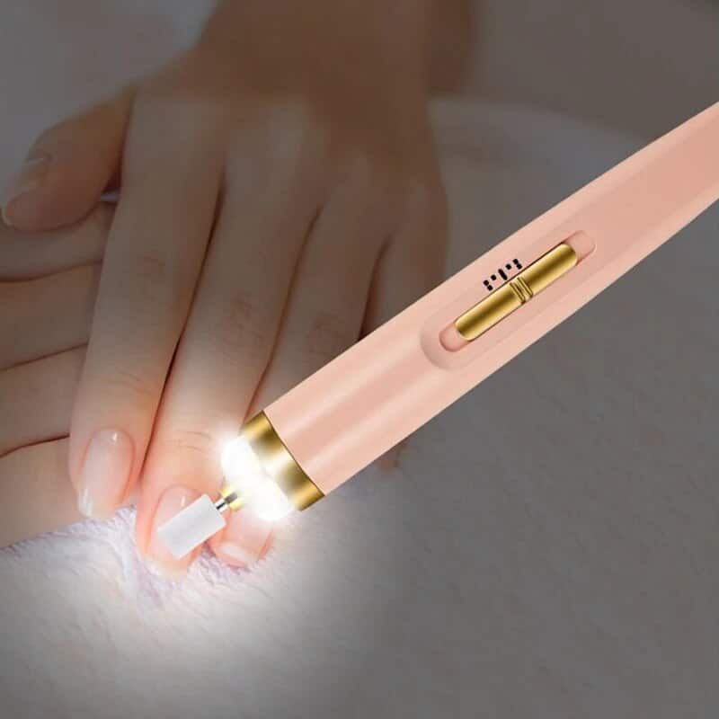 Electric Nail File Rechargeable With LED Light and Five Bits